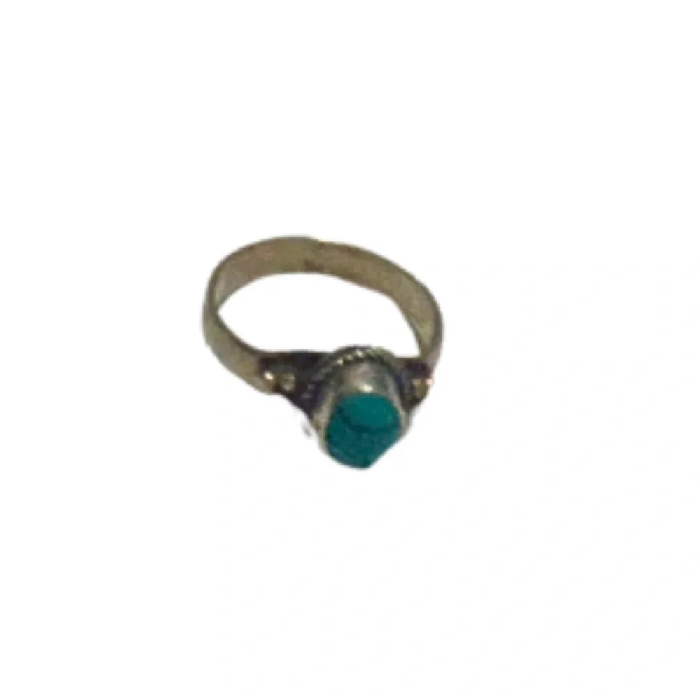 Boho Turquoise & Silver Ring